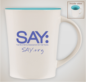 SAY Logo Mug (White & Teal)
